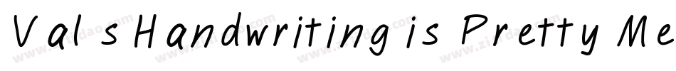 Val s Handwriting is Pretty Messy字体转换